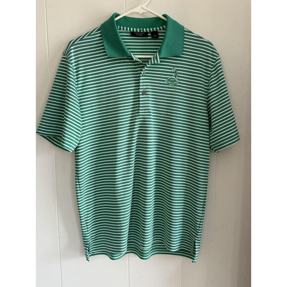 adidas Other - Pinehurst Adidas Polo Shirt Mens Small Green Stripe Golf Performance BC6587